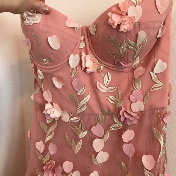 Marchesa Notte 3D Floral high-lo gown Size 6 - Picture 2 of 8